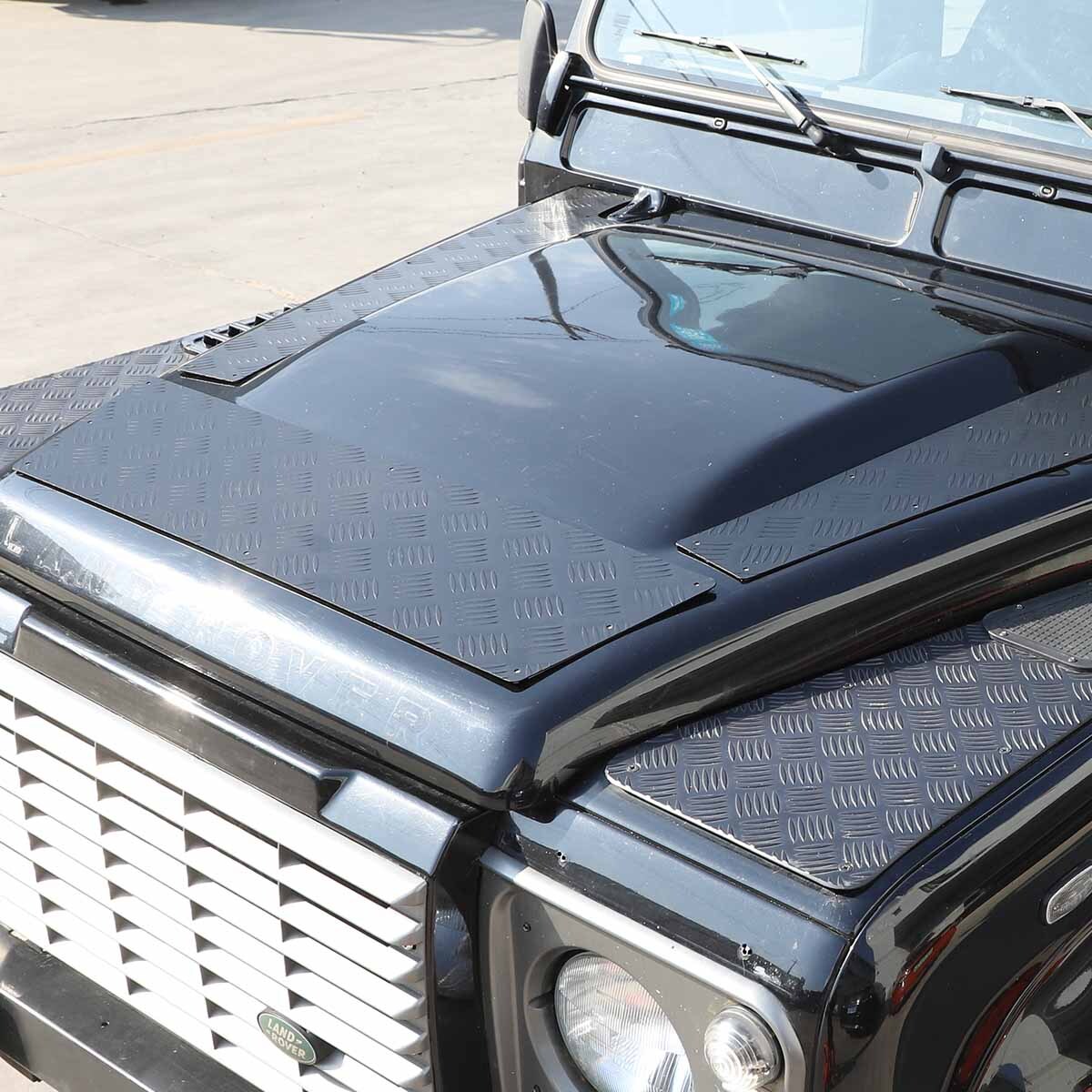 Alloy engine hood skid plate trim for Land Rover for Defender 90 110 2004-2019
