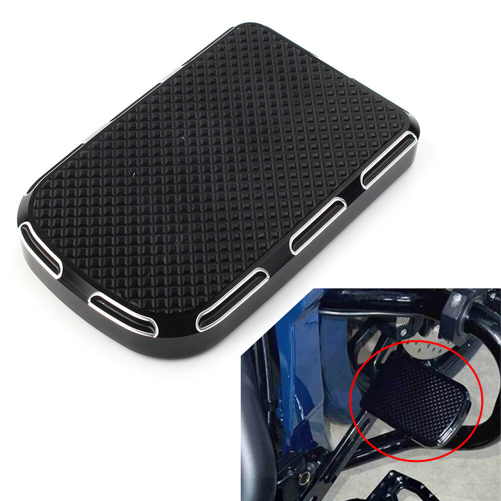 Black Brake Pedal Pad Cover for Harley Touring Electra Street Tri Glide FLD