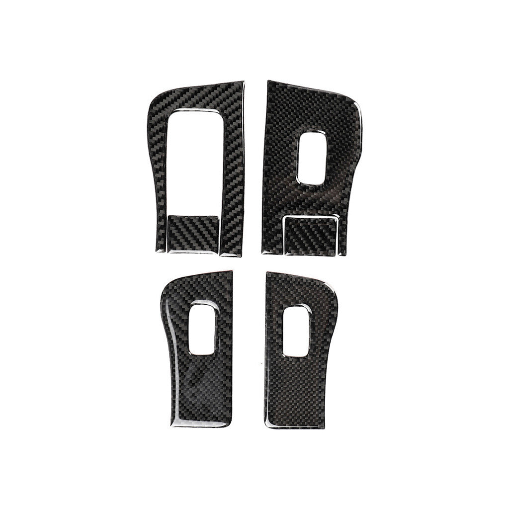 4-Piece Forged Carbon Fiber Window Control Panel Trim for Model Y 3 17-22- n