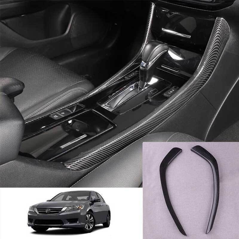 for Honda Accord 2013-2017 Carbon fiber Gear Shift Box Panel frame Strip Cover