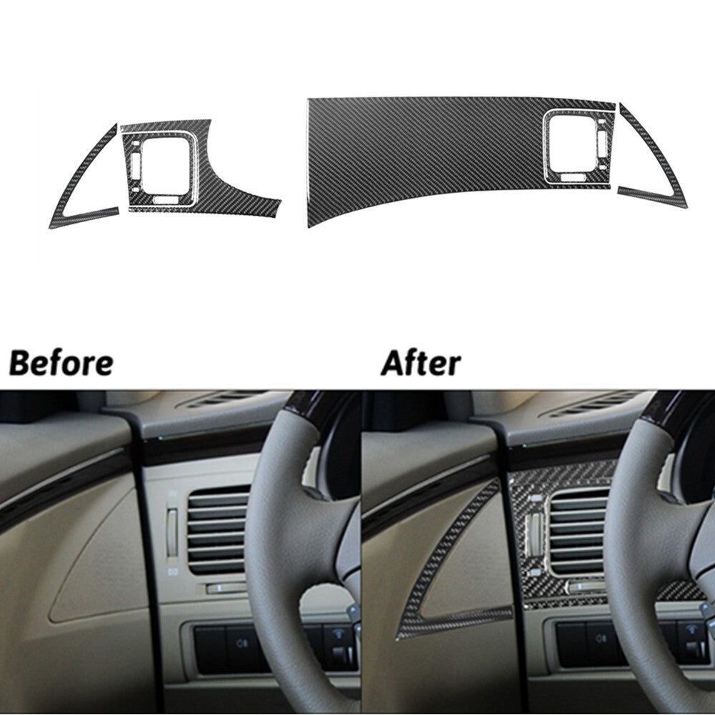 6Pcs Carbon Fiber Steering Wheel Button Cover Trim Type A for Chrysler 300 05-07 v