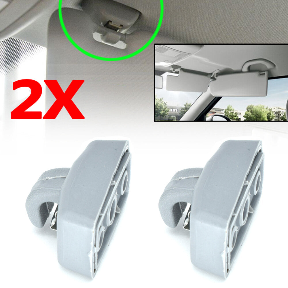 2x Sun Visor Clip for VW Transporter T4, T5 T6 Amrok Beetle for Bora Caddy Eos for Golf