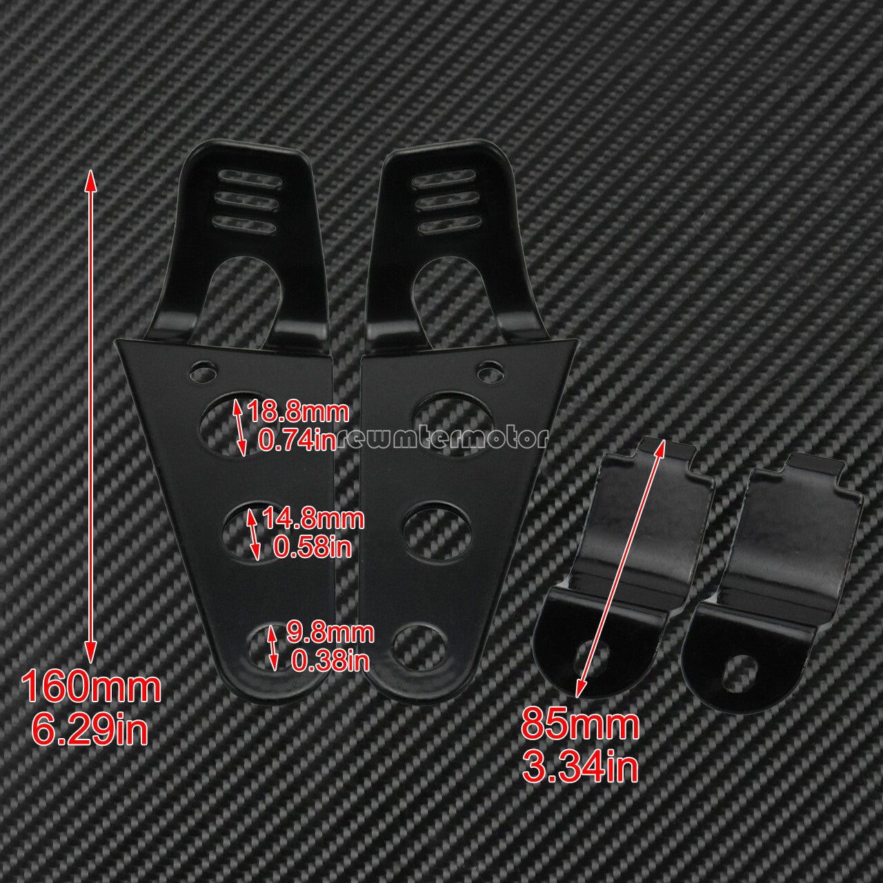 28mm-34mm Front Fork Ear Headlight Mount Brackets Motorcycle Chopper Cafe Racer