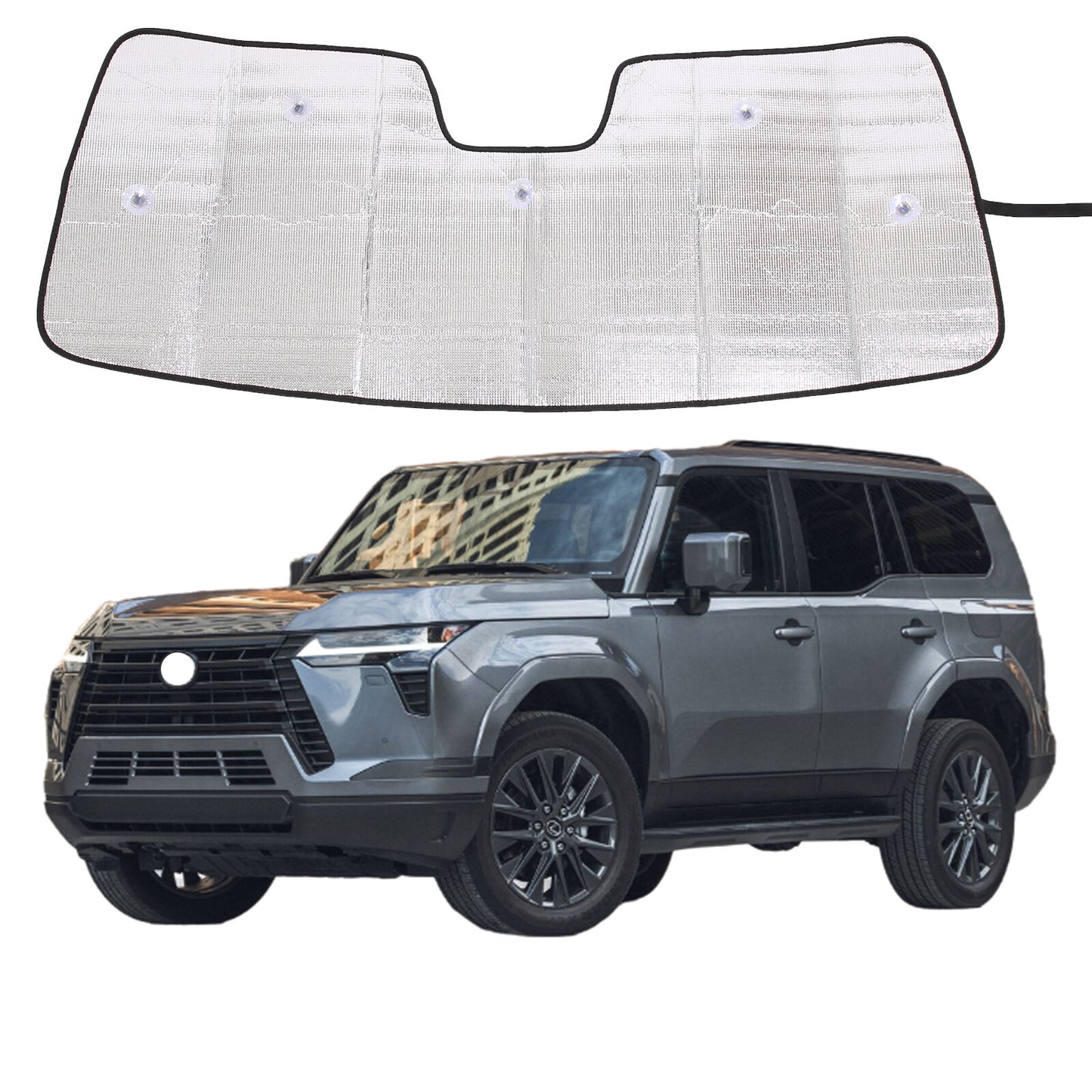 1 Piece Car License Plate Frame Cover Hood Cap Rear Trunk 4 Holes Black for Hyundai - v