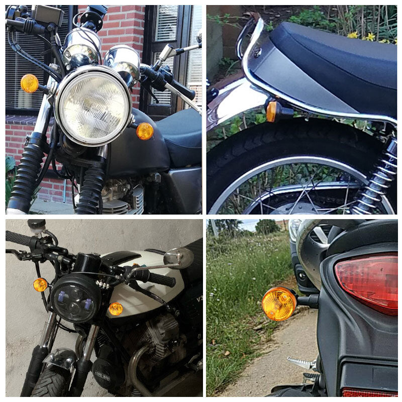 4pcs Universal Front Rear Turn Signal Blinker Indicator Light For Motorcycle