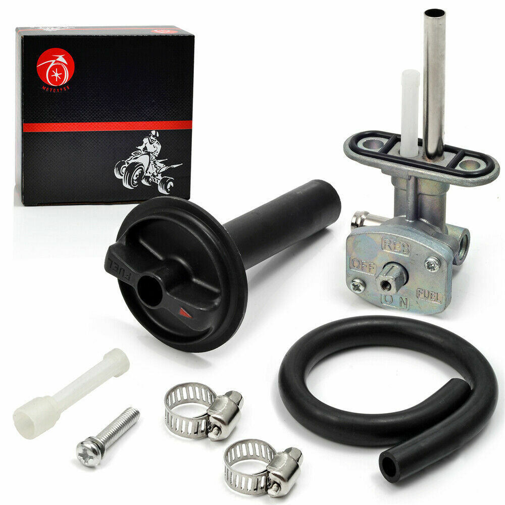 Petcock fuel valve + lever for Yamaha Kodiak 400, YFM400FA, YFM450FA 4x4 (2000-2006-)