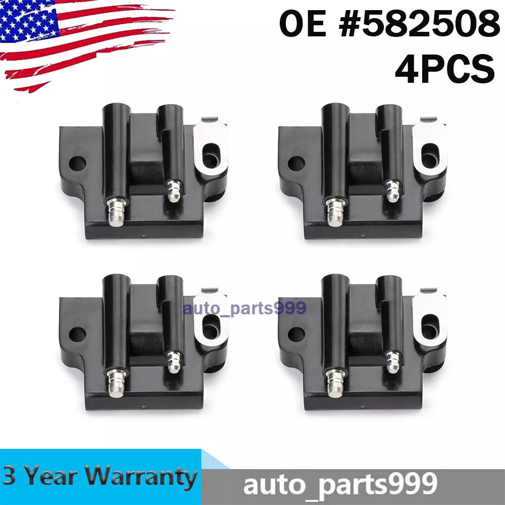 4 Ignition coils for Johnson Evinrude 18-5179 183-2508 outboard engine 582508