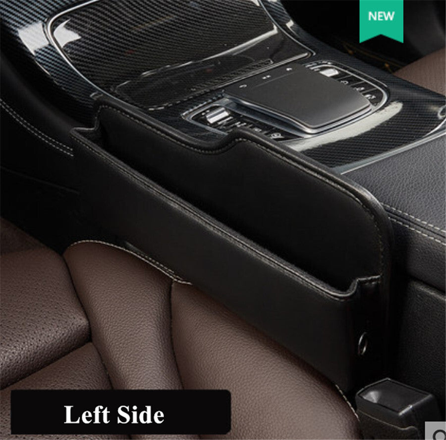 Left Side Car for Seat Gap Filler Organizer Storage Box PU Leather Pocket Accessory Q