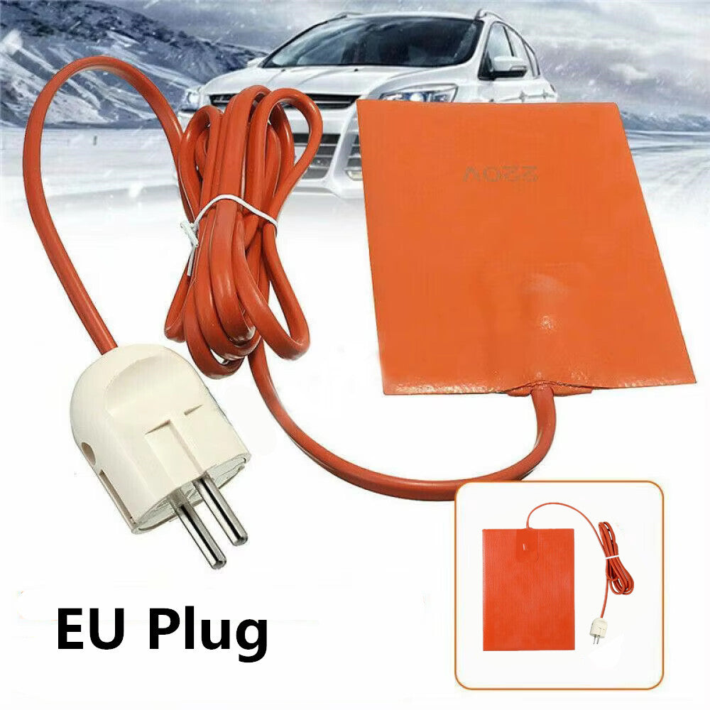 Car Engine Waterproof Silicone Heater Pad Pan Sump Tank Heater Pad EU Plug 220V