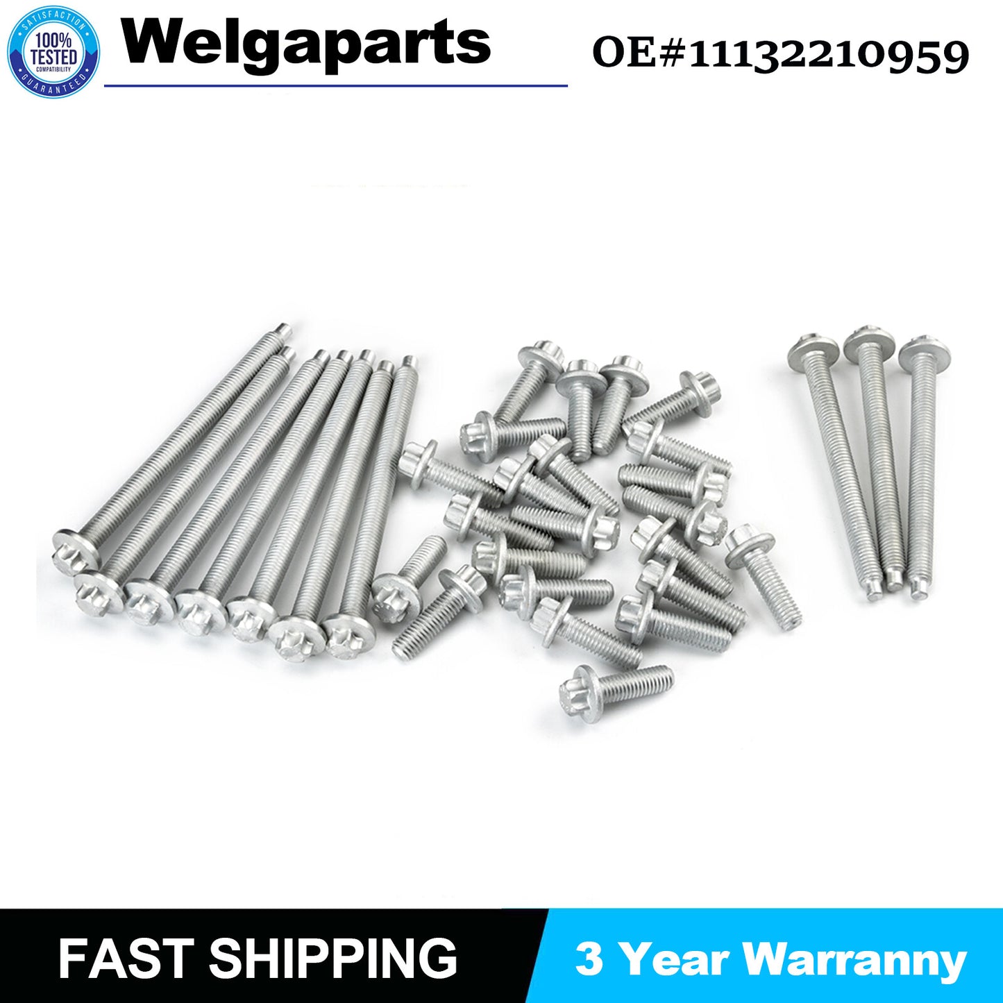 for BMW E88 E90 E91 E92 F23 F80 F61 Engine Oil Pan Bolt Set Steel 11132210959