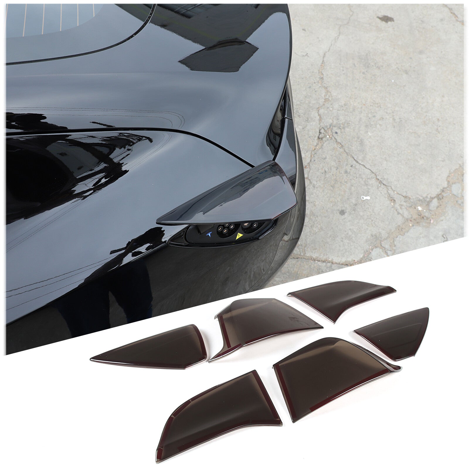 ABS glossy black front fog light ring trim for Infiniti G Series 2010-2013