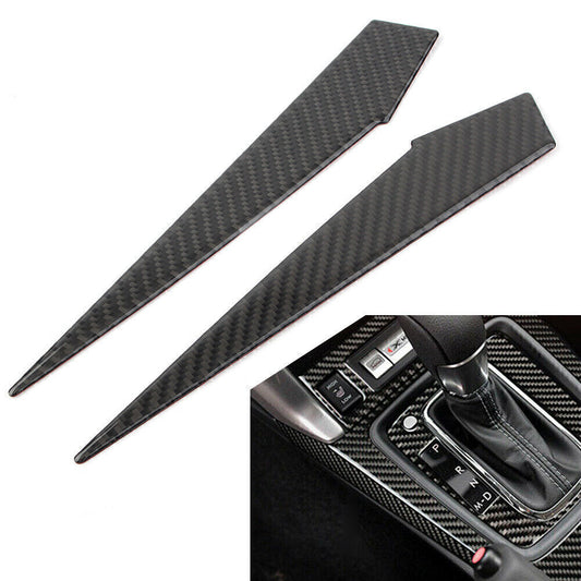 2x Carbon Fiber Car Gear Shift Side Panel Cover Trim for Subaru Forester 13-2018