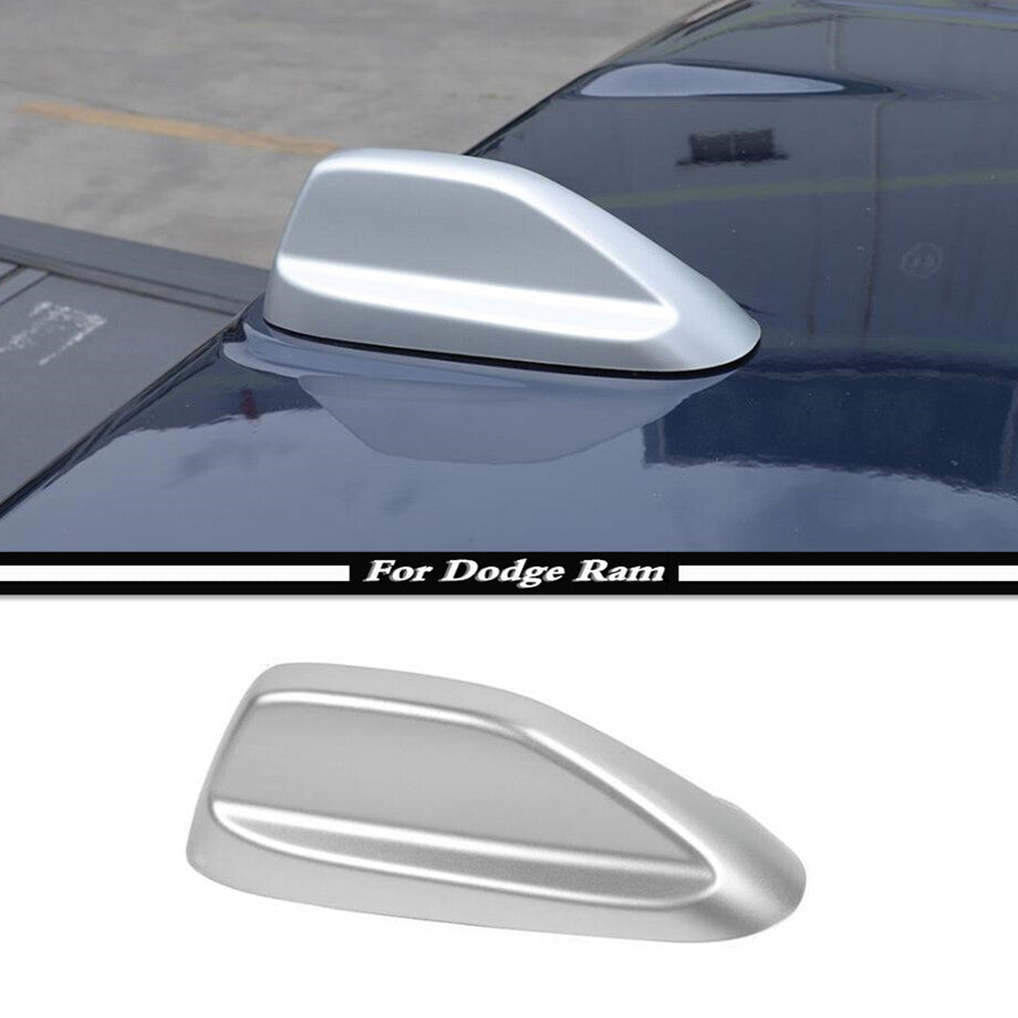 For 2019-2024 for Dodge for RAM 1500 Matte Silver Look Fin Antenna Base Cover Trim v