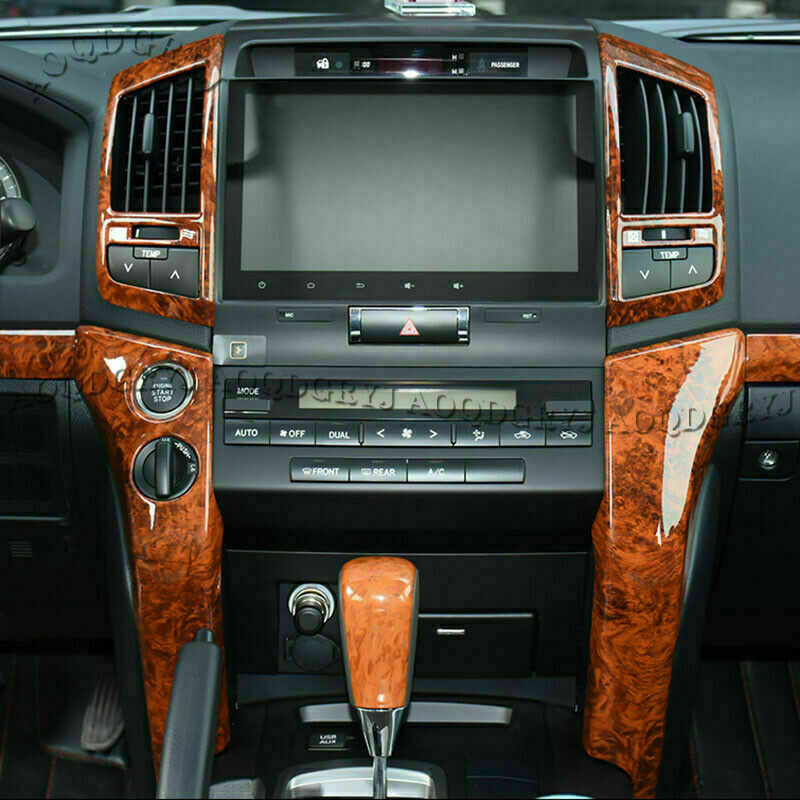 Wood Grain interior Full Dash Trim Kit Cover decor for Toyota for Land Cruiser 08-15