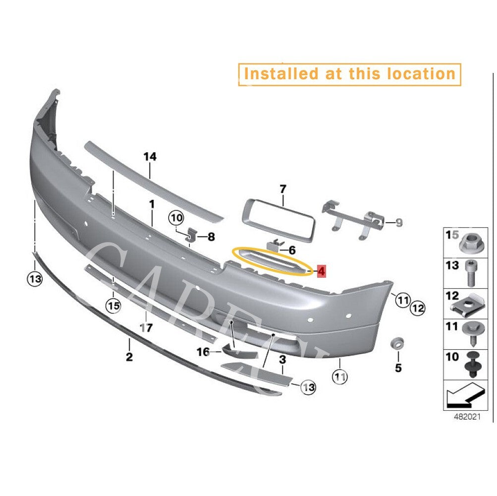 Warning light frame kit for Rolls-Royce for Phantom 2013-2017. equipment manufacturer: 51137303665/666