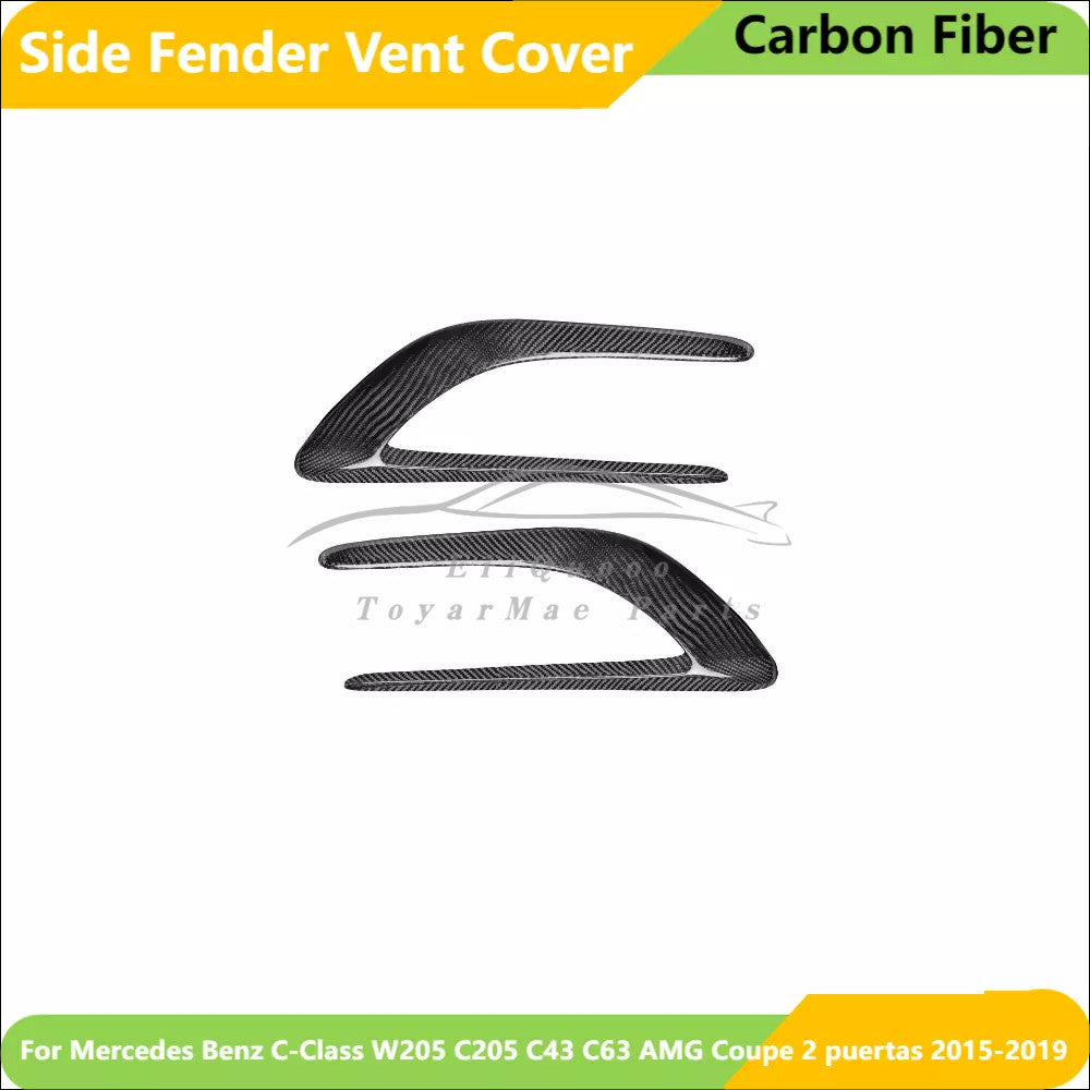 for Mercedes-Benz C-Class C43 C63 W205 AMG Carbon Fiber Side Fender Vent Cover