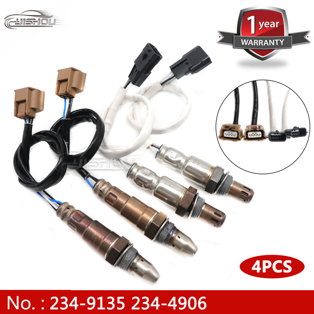 4-piece oxygen sensor pack (upstream + downstream) suitable for 2013 and 2014 for Nissan Frontier Xterra V6 4.0L.