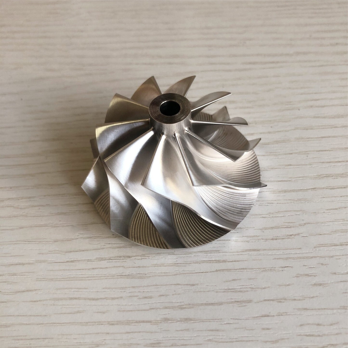 TB25 46.50/60.13 mm 10+0 Blade Turbine Milling/Blank Compressor Wheel