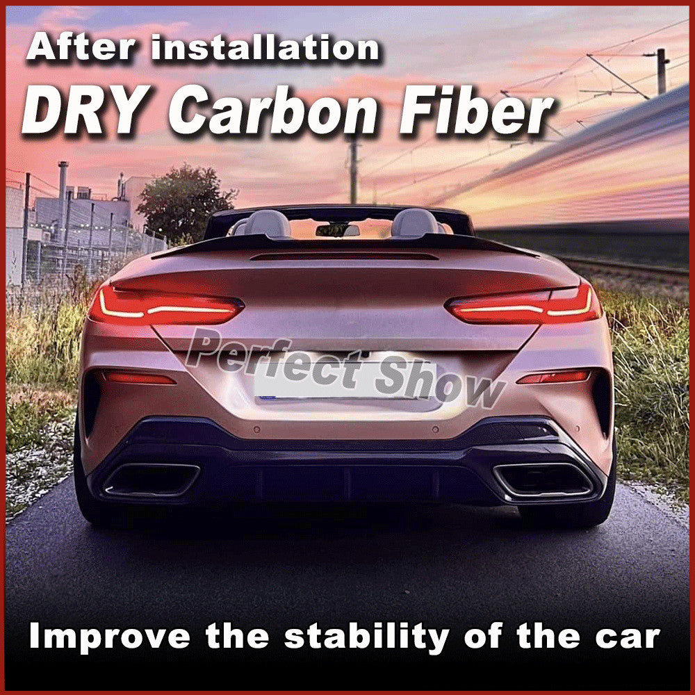 for BMW 8 Series G14 F91 840i M8 18-24 Dry Carbon Fiber Rear Trunk Spoiler Wing