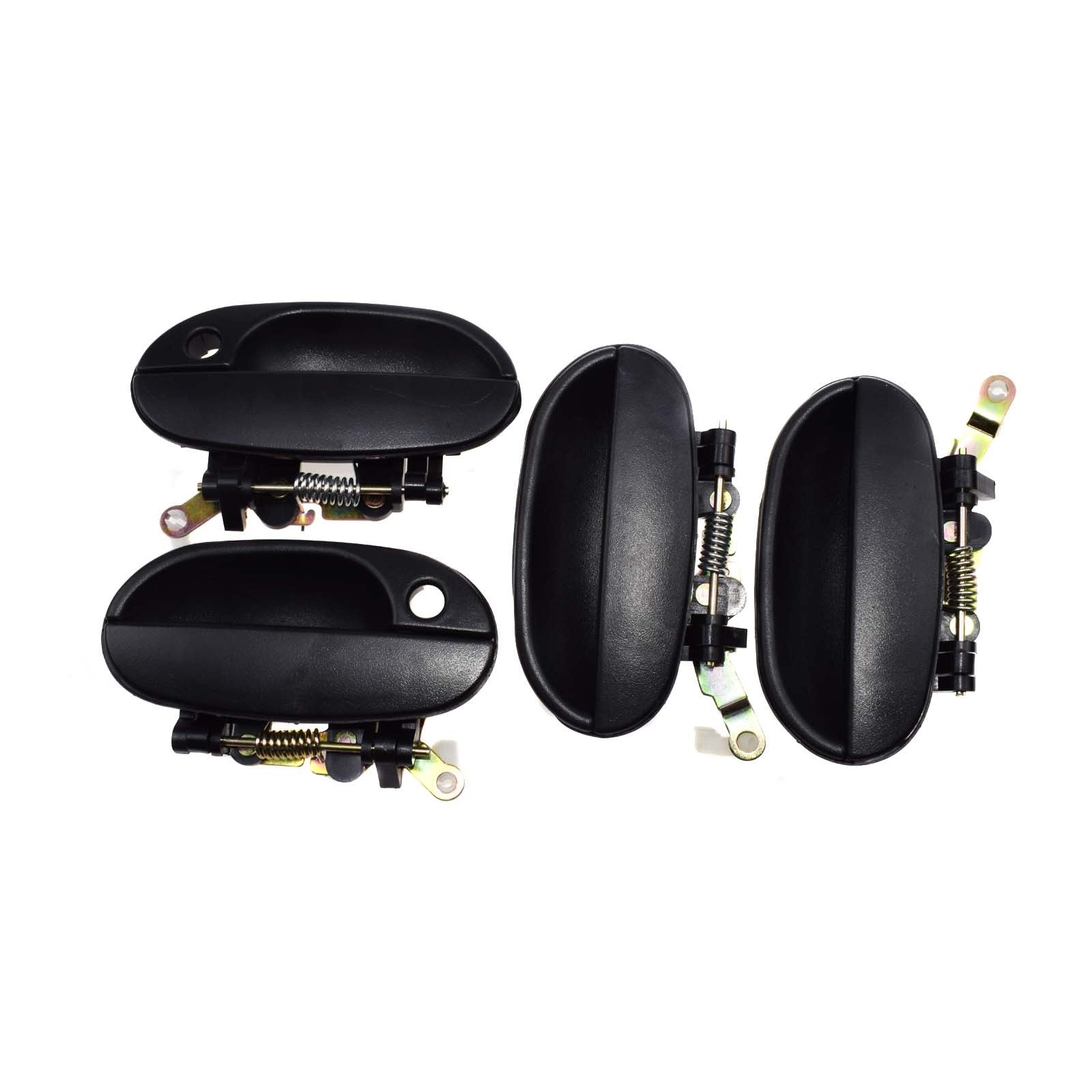 Door Handle Outside Fits 1995 - 1999 for Hyundai Accent Front and Rear Left 1 Piece Set of 4 - v
