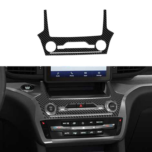 Carbon Fiber Center Console Radio Panel Cover Trim for Ford Explorer 2020-2023