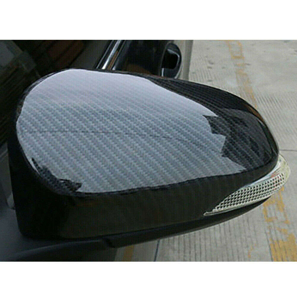 Side Wing Mirror Cover Trim for Toyota C-HR CHR 2017-2021 Carbon Fiber Style Q