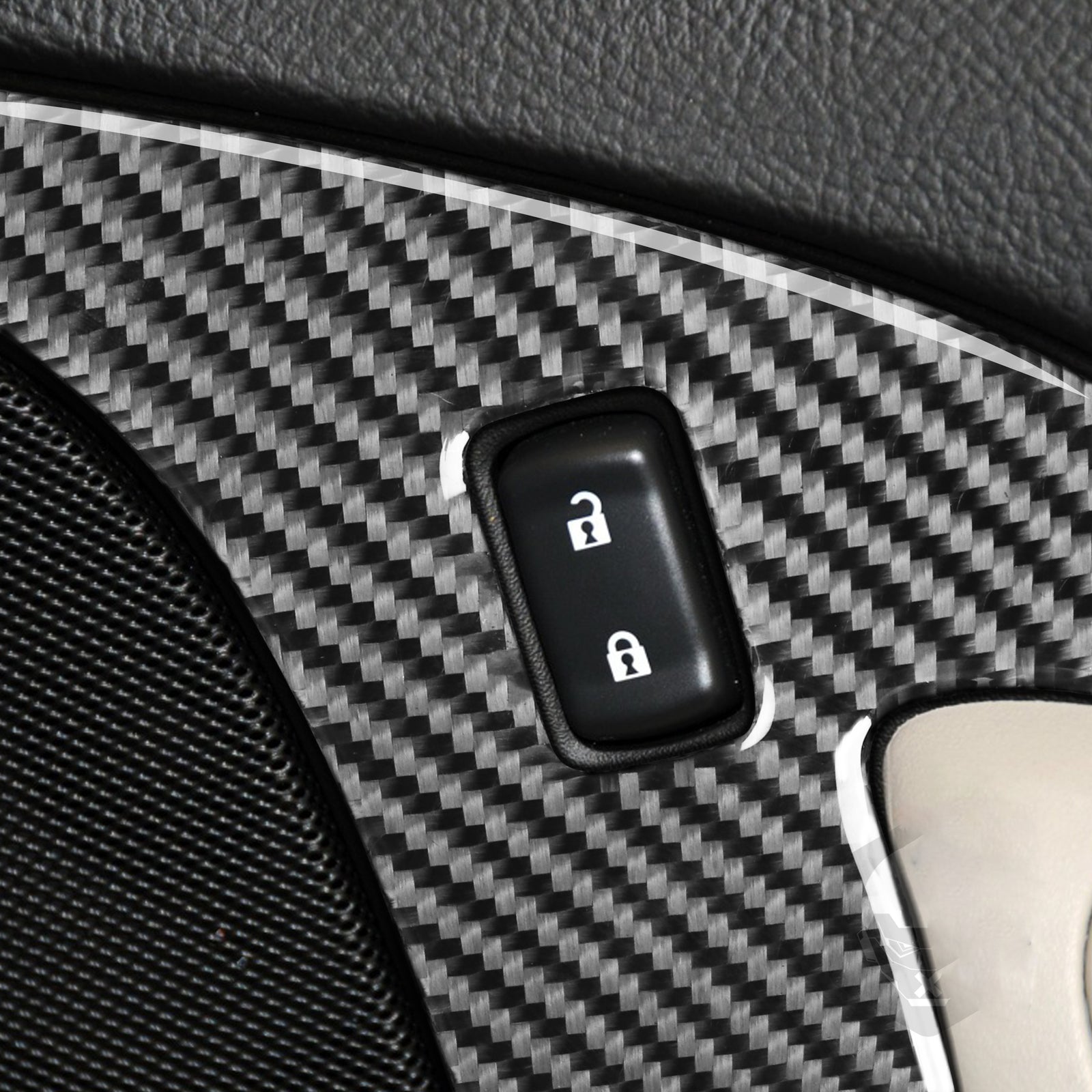 Carbon Fiber Engine Start Button Frame Cover Trim For Explorer 2020-2023 v