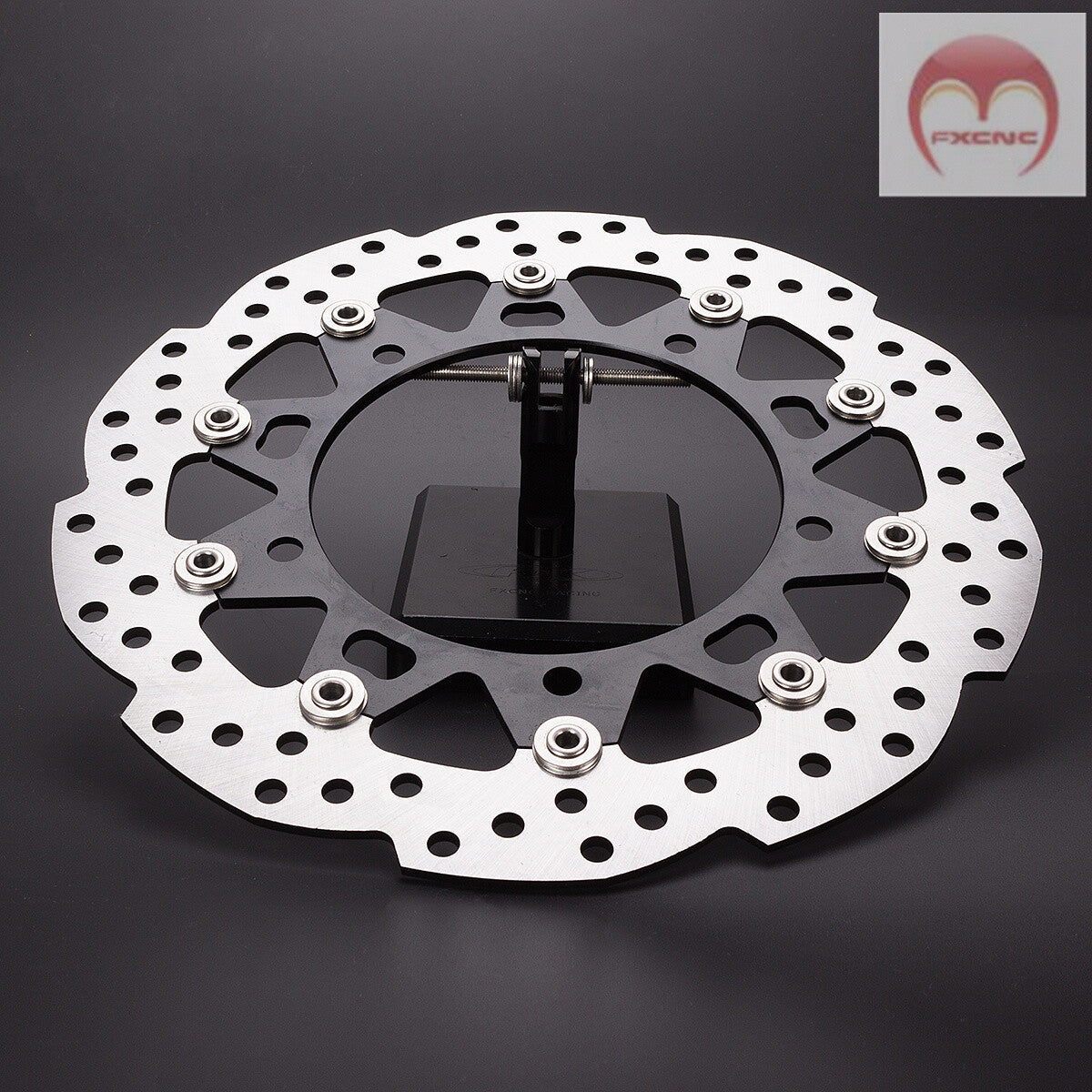 floating front brake disc rotor for Honda CB190R 300mm 144mm 4mm black
