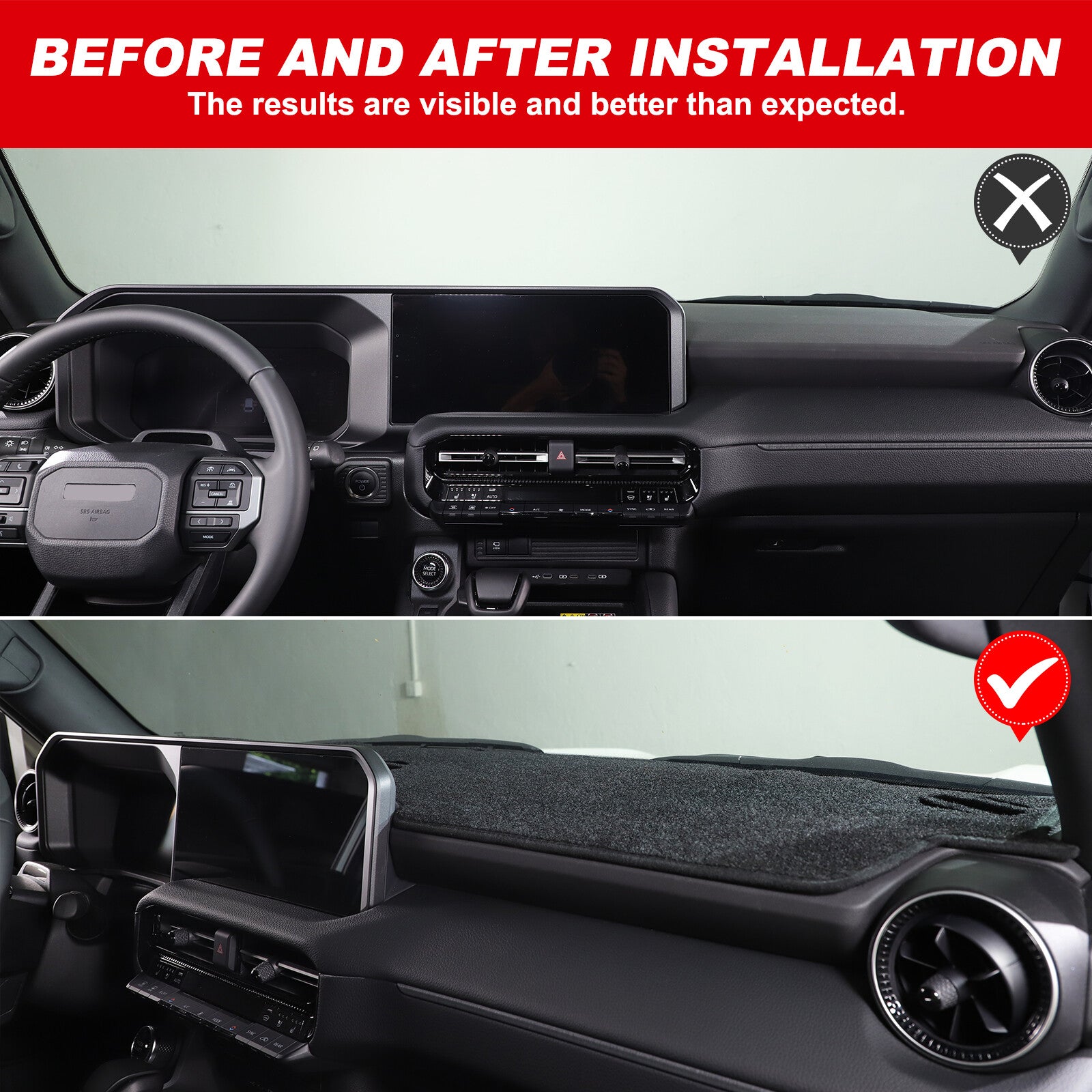 Dashmat Dash Protective Dashpad for LC250 J250 for Land Cruiser Prado 2024 (without HUD) - n