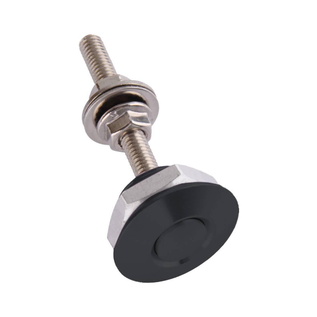 2x 25mm Black Screw-On Car Front Hood lock Pins Clip Latch Universal v