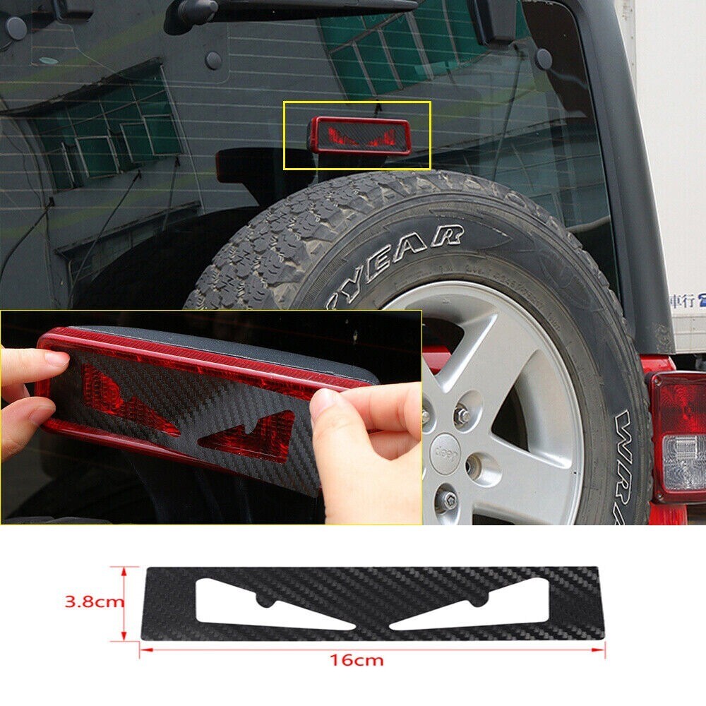 for Jeep for Wrangler JK 2007-2017 Car Third High Mount Brake Light Sticker Cover