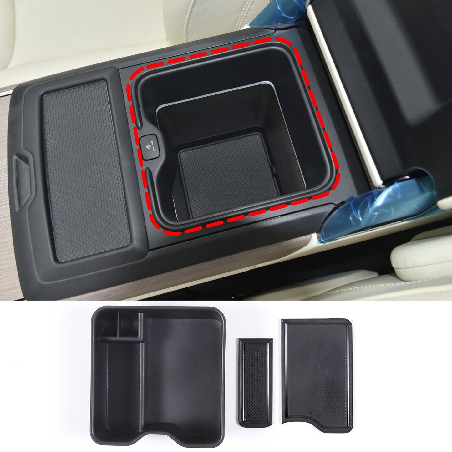 for Lexus RX350 450h 2016-2022 Silver Matte Central Console Fashion Cover for- v