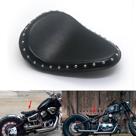 Black Retro Synthetic Leather Solo Driver for Seat for Harley for Honda Chopper Bobber Q