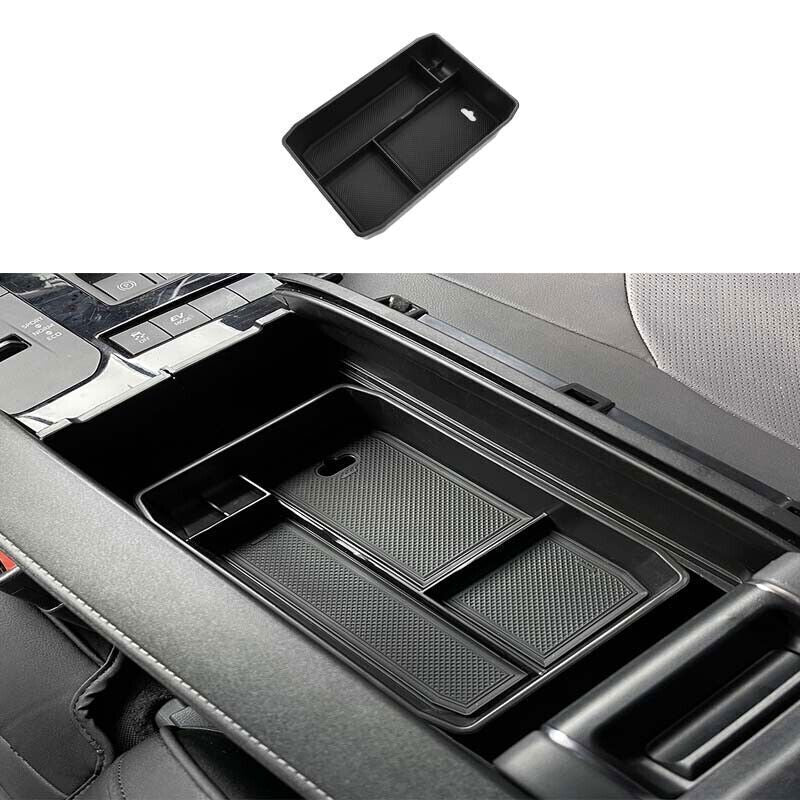 1PCS Console Storage Box Tray Cover Trim 20-24 for Toyota Highlander Matte Black