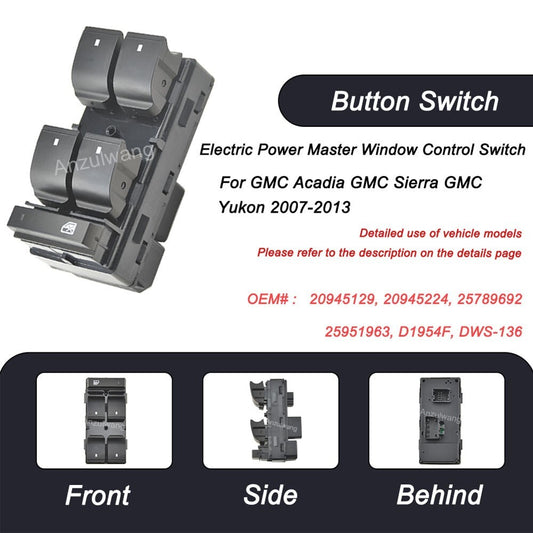 Electric Power Master Window Control Switch 20945129 for GMC Acadia for GMC for Sierra G
