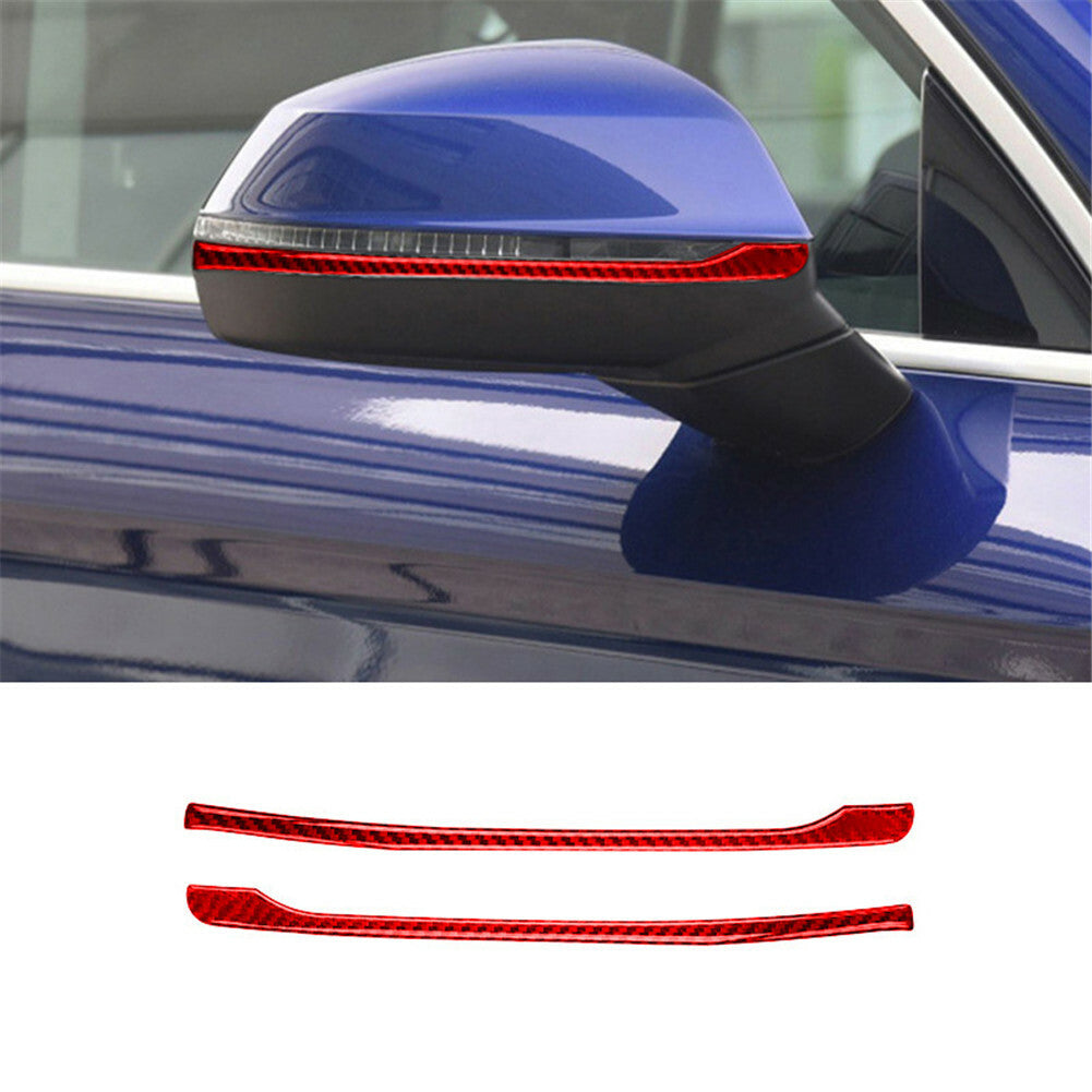 2pcs for Audi Q5 2018-21 Carbon Fiber Rearview Mirror Decor Sticker Cover Trim