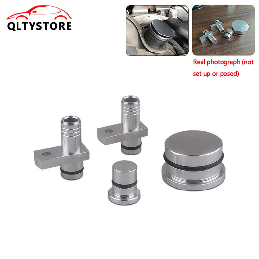 Reroute Resonator Kit Replacement For GM Duramax 6.6L 2004.5-2010 Silver