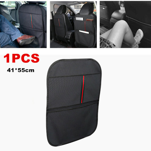Car for seat back cover protective film, anti-kick cleaning , wear-resistant polyurethane synthetic leather with pockets - n