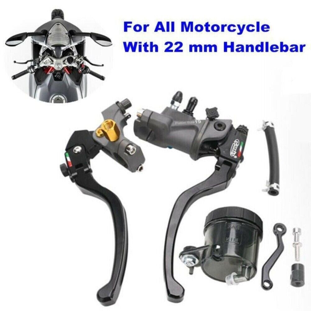 CNC Aluminum 7/8 22MM Motorcycle Bike Handle Bar Brake Clutch Pump Lever Black n