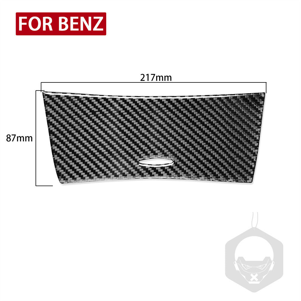 Carbon Fiber Center Control Storage Box Panel Trim for Benz CLS Class C219 04-09