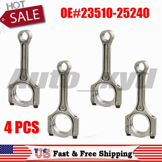 4PCS Connecting Rod 23510-25240 for Kia for Hyundai Sportage Sonata for Tucson 2.4L Q