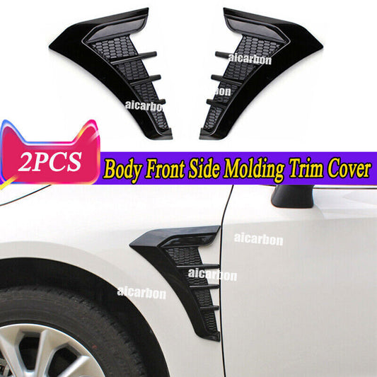 Gloss Black Both Side Wing Air Vent Fender Cover Trim for Toyota for Corolla 2020-24
