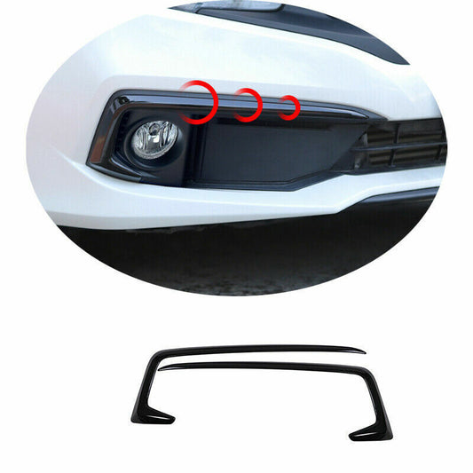for Honda for Civic Sedan 2019-2021 Gloss Black Exterior Front Fog Light Cover Trim