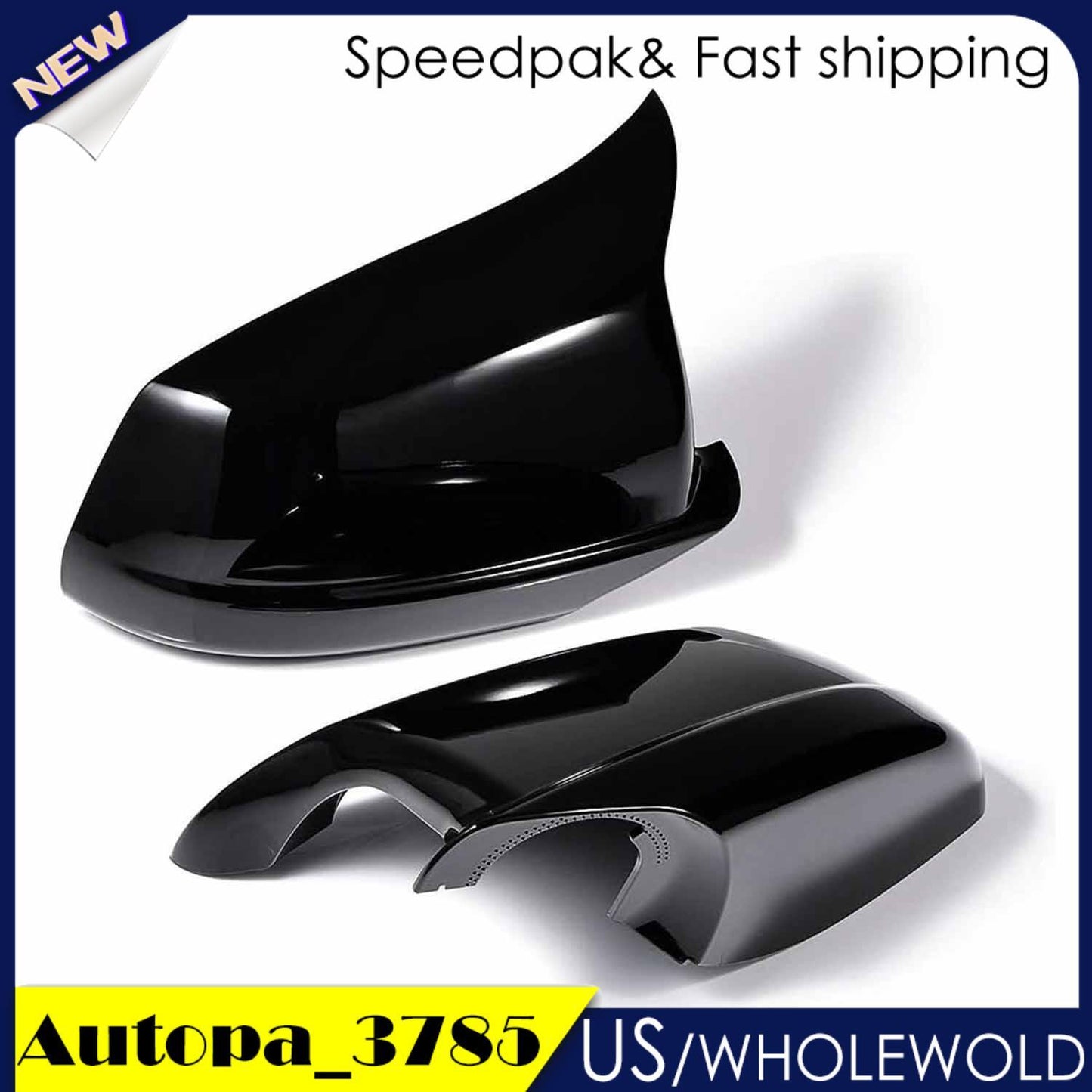 2Pcs Mirror Cover Cap for BMW F10 F11 550i 528i 535i 530d Pre-LCI 11-13 M5 10-13