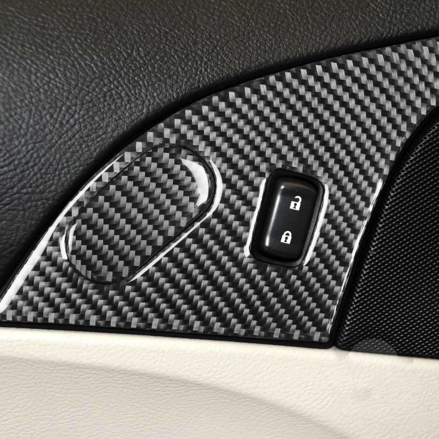Carbon Fiber Engine Start Button Frame Cover Trim For Explorer 2020-2023 v