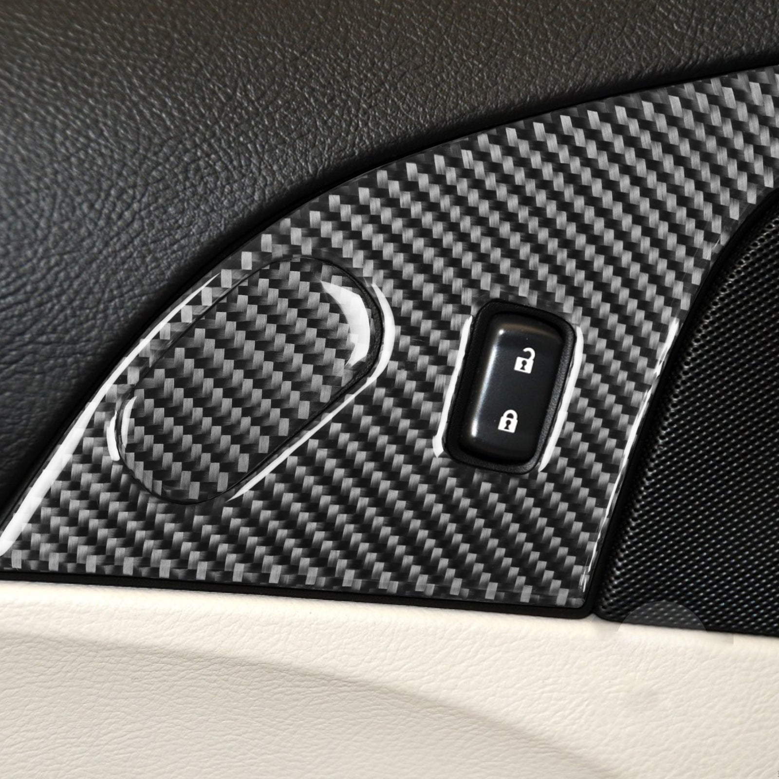 Carbon Fiber Engine Start Button Frame Cover Trim For Explorer 2020-2023 v