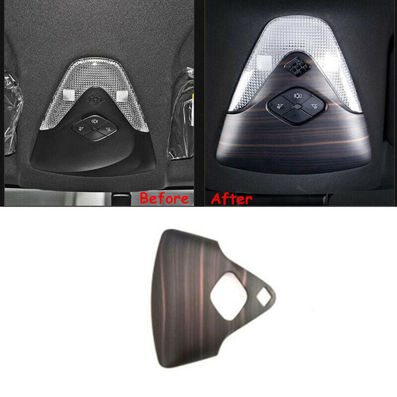 Wood Grain Front Reading Light Lamp Cover Trim Fit for Toyota C-HR CHR 2016-2022