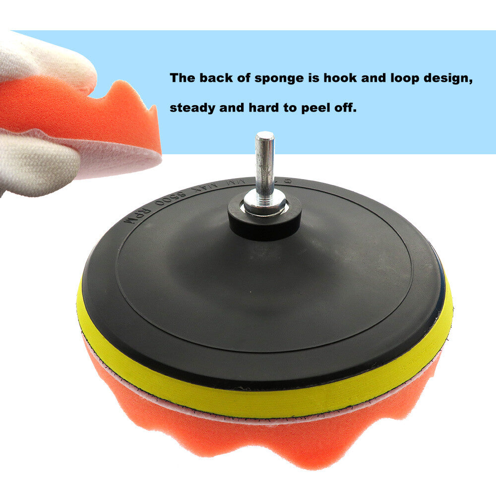 new 7-Piece Polishing Pads, 3-inch Automotive Foam Polishing Pads, Polishing Machine Accessories, Suitable for Drill Bits