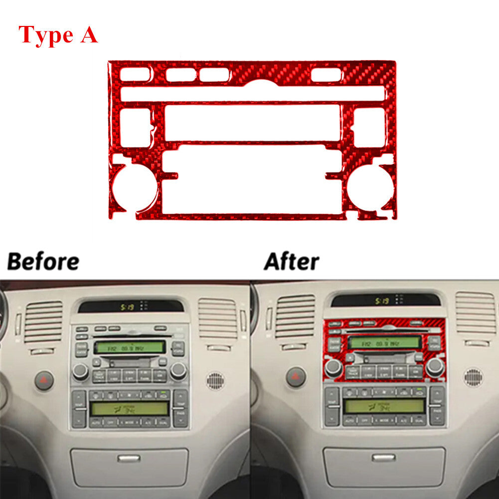 6X Red Carbon Fiber Door Speaker Frame Cover Trim For X5 E70 X6 E71 2008-13 v