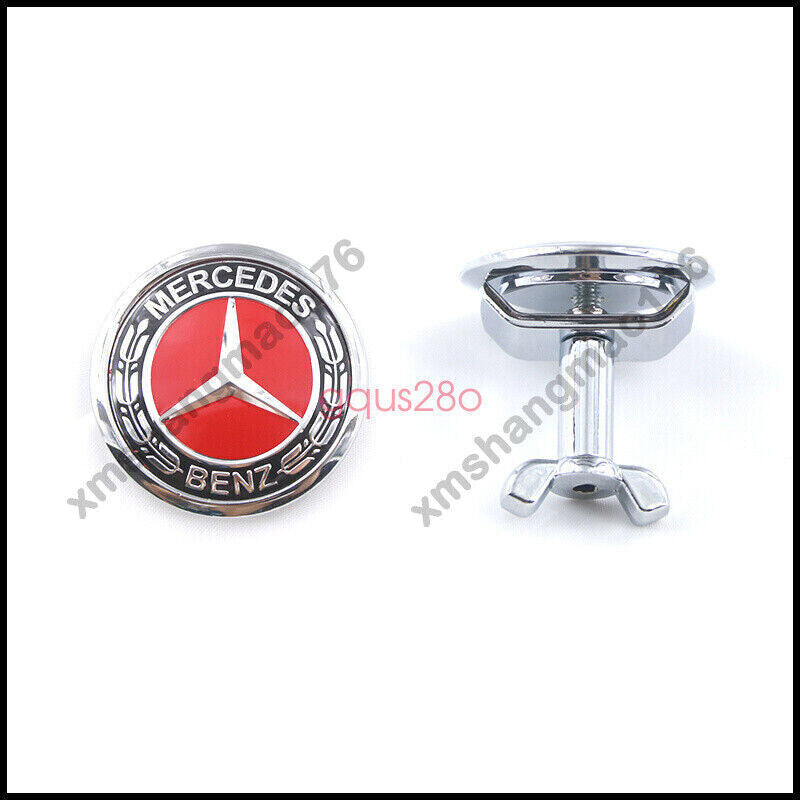 Red Classic Front Hood Badge Emblem FOR NEW AMG W204 W221 W220 W211 W222